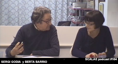 Sergi Godia y Berta Barrio en el Centro de Enlace AE BCN para SCALAE