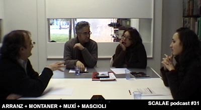 Josep María Montaner y Zaida Muxí en el Centro de Enlace AE BCN, para un episodio podcast de SCALAE