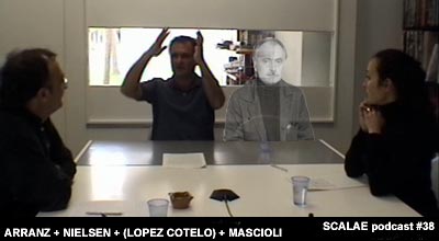 reunión figurada: Gustavo Nielsen y Victor Lopez Cotelo en el Centro de Enlace de Barcelona